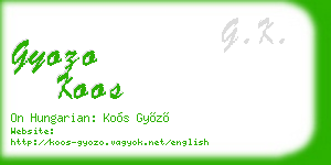 gyozo koos business card