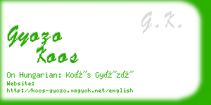 gyozo koos business card